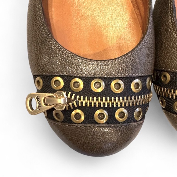 Marc by Marc Jacobs Olive Green Zipper Ballet Flats – Size 38 - Picture 2 of 4